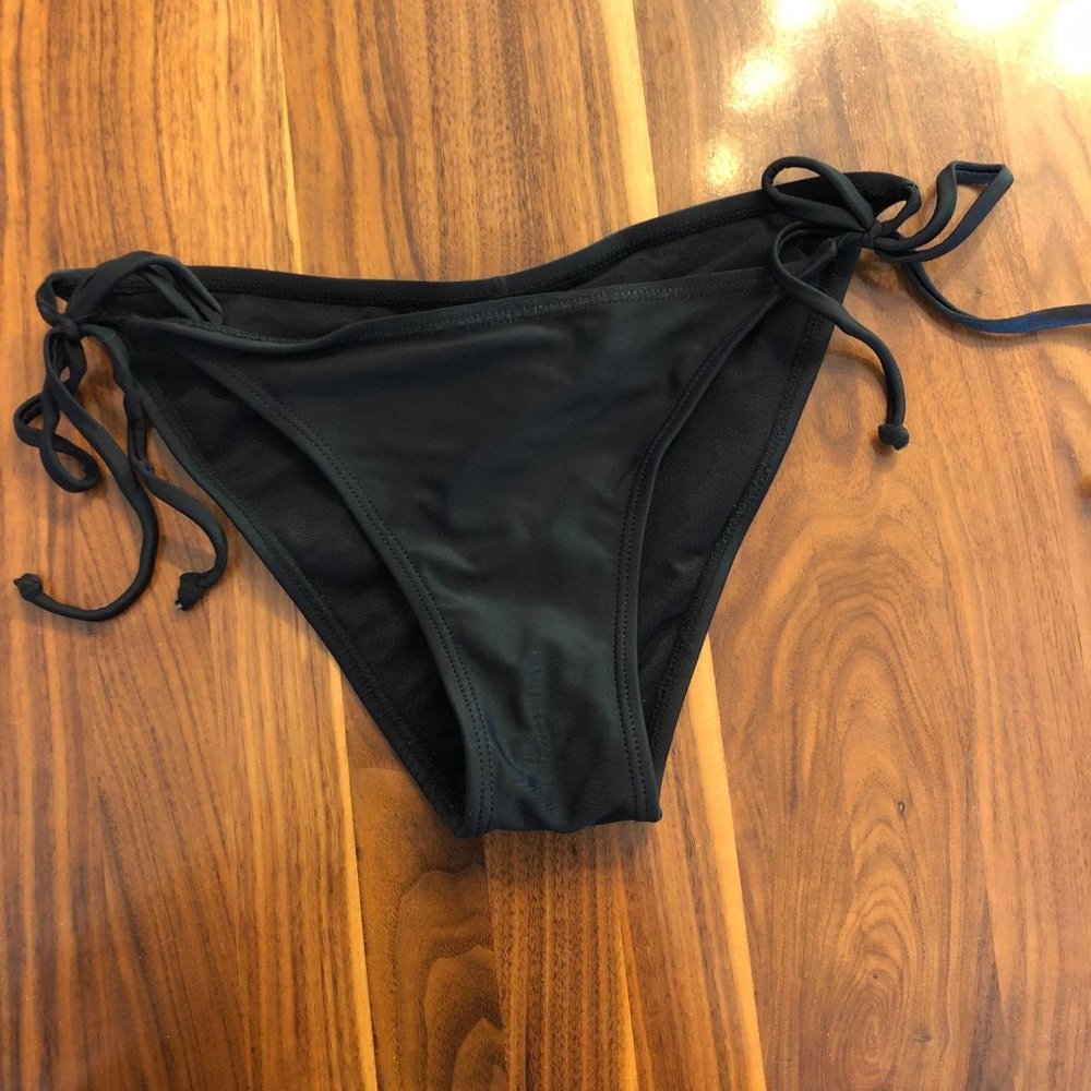 Quintsoul XS Black Bikini Bottoms with Adjustable Ties Aloha‎ Surf Bikinis